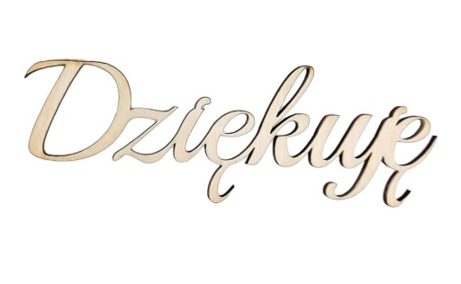 Napis drewniany 