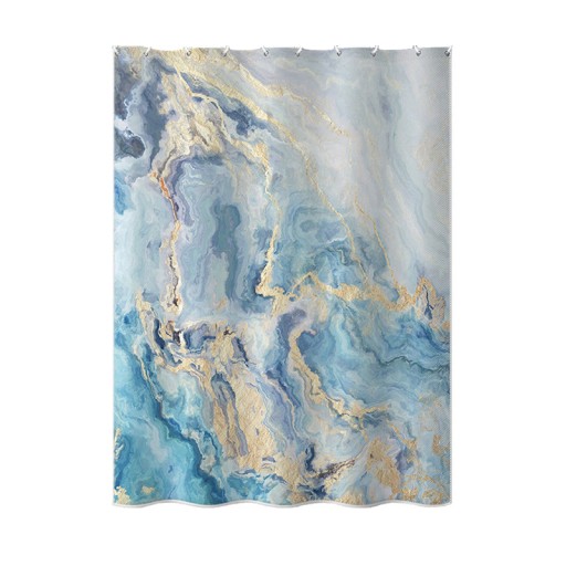 WODOODPORNY ZASŁONA PRYSZNICOWA 180x200cm KURTYNA ŁAZIENKA z 24 SZT HACZYKI