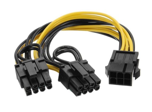 Przejściówka Adapter Riser 6PIN -> 2x 8PIN 6PIN