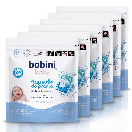 Bobini Baby Kapsułki do Prania Koloru i Bieli 144
