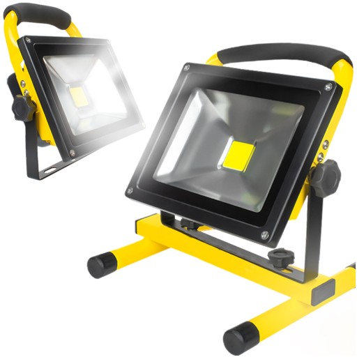 LAMPA LED AKUMULATOROWA BEZPRZEWODOWA HALOGEN REFLEKTOR NAŚWIETLACZ 50W