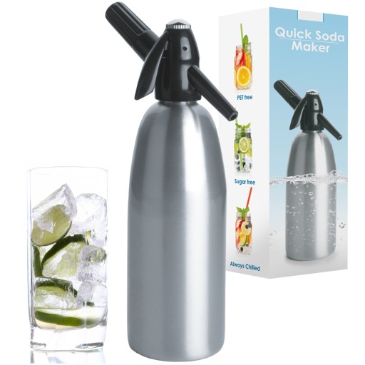 SATURATOR SYFON DO WODY GAZOWANEJ STALOWY CO2 1L