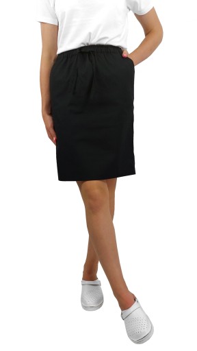 Spódnica medyczna z kieszeniami czarna r.XL