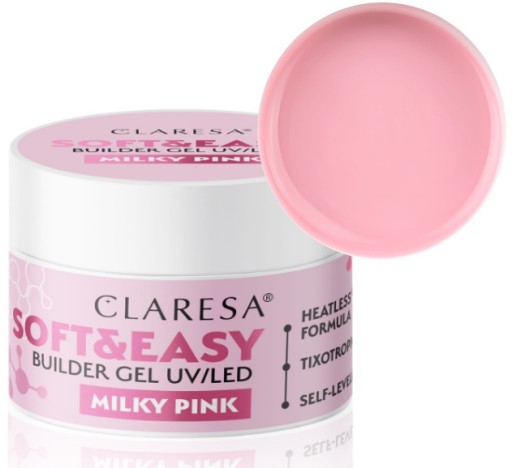 Claresa żel budujący Soft&Easy Milky Pink 45g