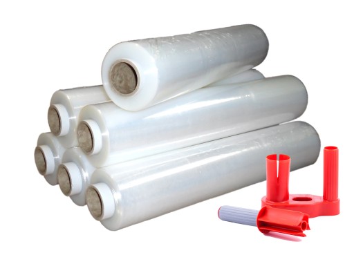 ZESTAW FOLIA STRETCH TRANSPARENT 1,5 KG 6 SZTUK + UCHWYT DO FOLI SP-50