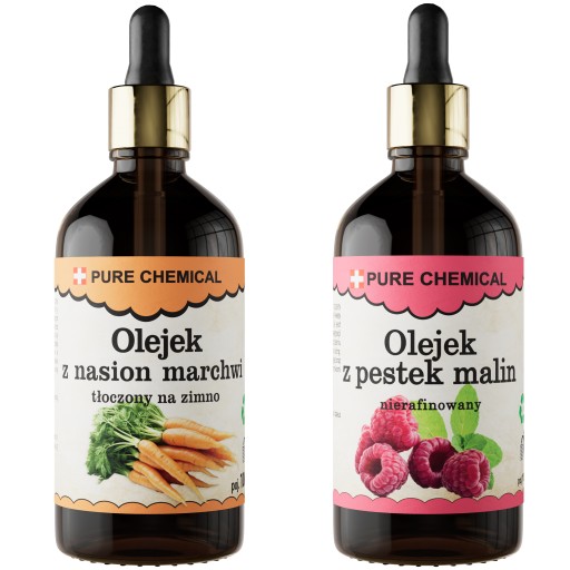 OLEJKI DO OPALANIA OLEJ Z NASION MARCHWII 100ml OLEJEK Z PESTEK MALIN 100ml