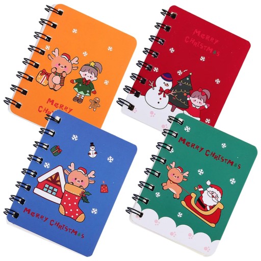 4 Pcs Small Spiral Notebook Memo Pads Mini