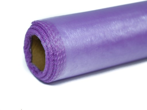 ORGANZA obszyta 40 cm 9 metrów organtyna FIOLETOWA