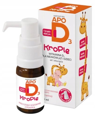 Apo D3 krople wit. D3 niemowlęta i dzieci 0+ 10 ml