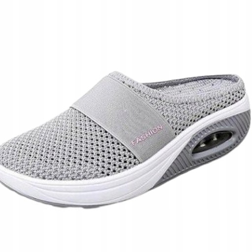 buty Walking ortopedyczne cukrzycowe mokasyny, szary