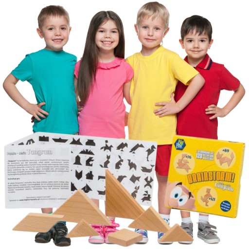 PUZZLE Drewniane ŁAMIGŁÓWKI Zestaw TANGRAM
