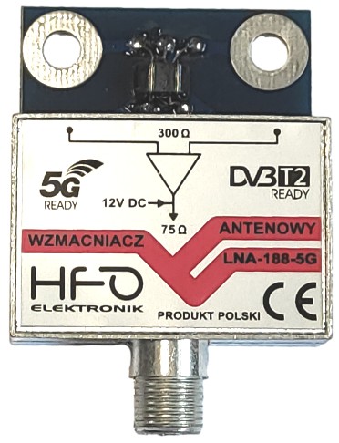 WZMACNIACZ antenowy LNA-188 5G DVB-T2 do 150km