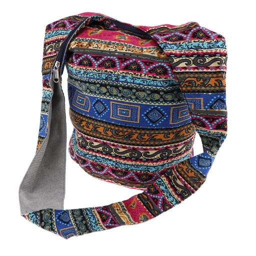 Hippie Elephant Bag Torebka Zip Handmade Mult