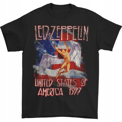 Koszulka Led Zeppelin USA 77 with Flag T-shirt