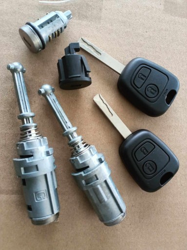 CITROEN C3 02- C2 NOWA WKŁADKA ZAMEK DRZWI LEWYCH + P ZESTAW KOMPLET ZAMKÓW