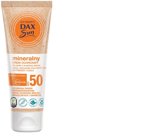 DAX SUN KREM MINERALNY Spf50 niemowlęta dzieci kobiety w ciąży twarz ciało