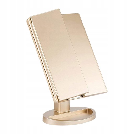 LED Makeup Mirror Portable Adjustable Gold