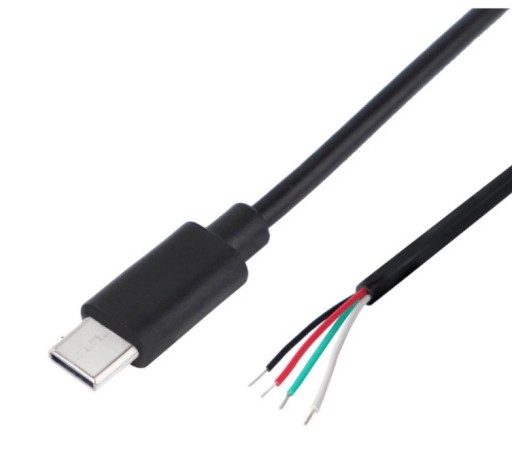Wtyk USB-C z przewodem 4pin 90cm