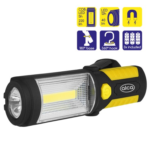 Lampa robocza LED COB z bateriami ALCA