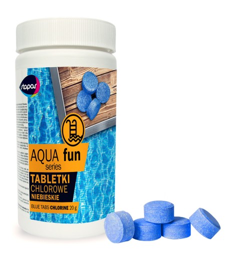 Chlor Małe Niebieskie Tabletki Multifunkcyjne Basen Jacuzzi STAPAR 20g 1kg