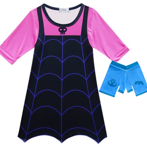 cosplay dziecięca vampirina sukienka kostium halloween B53-59