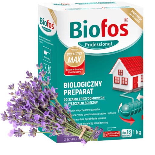 BIOLOGICZNY PREPRAT BIOFOS do SZAMBA 1kg ZMNIEJSZA OSADY CHRONI INSTALACJE