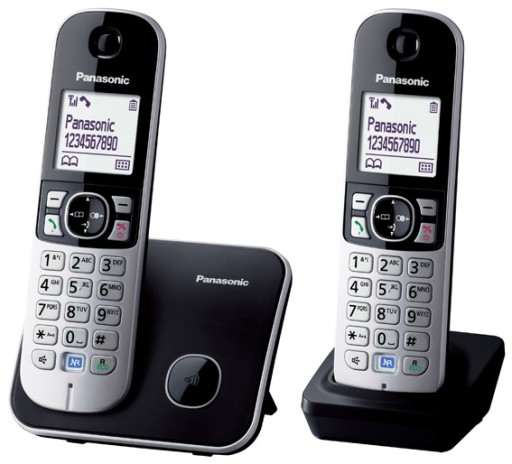 Panasonic KX-TG6812PDB CZARNY telefon bezprzewodowy, menu w języku polskim