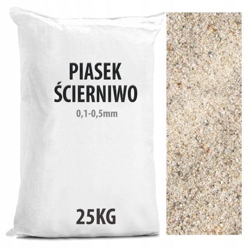 PIASEK ŚCIERNIWO Drobny do Piaskowania 25 KG