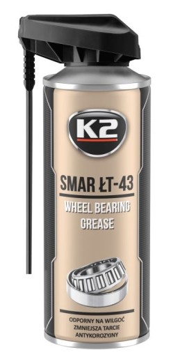 K2 ŁT-43 SMAR DO ŁOŻYSK tocznych ślizgowych prowadnic w Sprayu TAWOT Gęsty