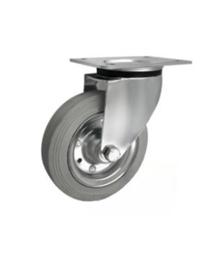 Metalowo-Gumowe Koło fi. 160 mm, w obudowie skrętnej, niebrudząca opona.