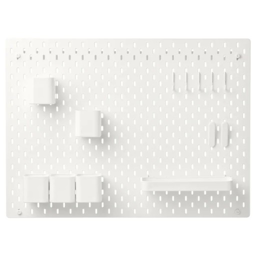 IKEA SKADIS Tablica perforowana narzędziowa kombinacja 9 el. biała 76x56