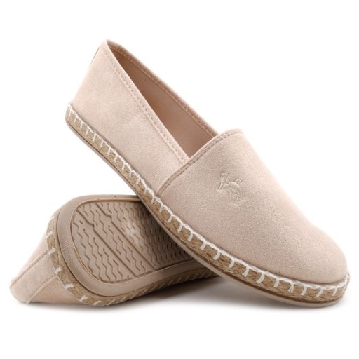 BUTY DAMSKIE ESPADRYLE TENISÓWKI LEKKIE WSUWANE BEŻOWE WYGODNE
