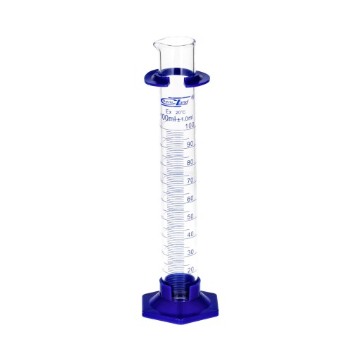 Cylinder miarowy szklany 100 ml stopa PP Chemland, menzurka
