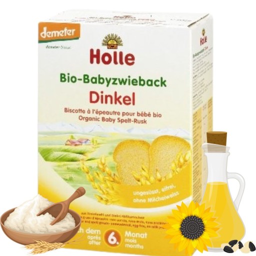 HOLLE BIO SUCHARKI ORKISZOWE 6m BEZ MLEKA 200g