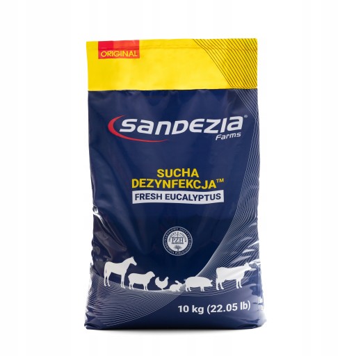 SUCHA DEZYNFEKCJA SANDEZIA WIRUSY BAKTERIE POSYPKA CZYSTOŚĆ I ŚWIEŻOŚĆ 10kg