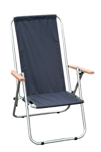 LEŻAK PLAŻOWY OGRODOWY, KRZESŁO 120kg ALUMINIOWY