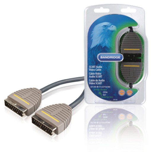 Kabel SCART SCART męski - SCART męski 2,00 m Niebieski