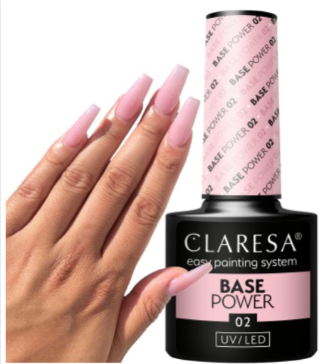 CLARESA BASE POWER BEZKWASOWA BAZA HYBRYDOWA 02 5 ml