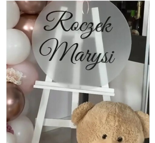 Naklejka z napisem na koło urodzinowa ROCZEK IMIĘ