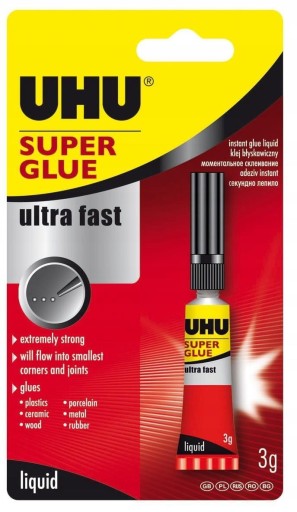 Klej szybkoschnący mocny Super Glue - UHU - 3 g