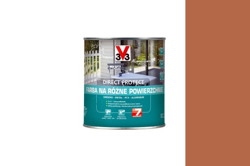 FARBA WIELOPOWIERZCHNIOWA V33 DIRECT PROTECT SATYNA PAPRYKA 0,75L