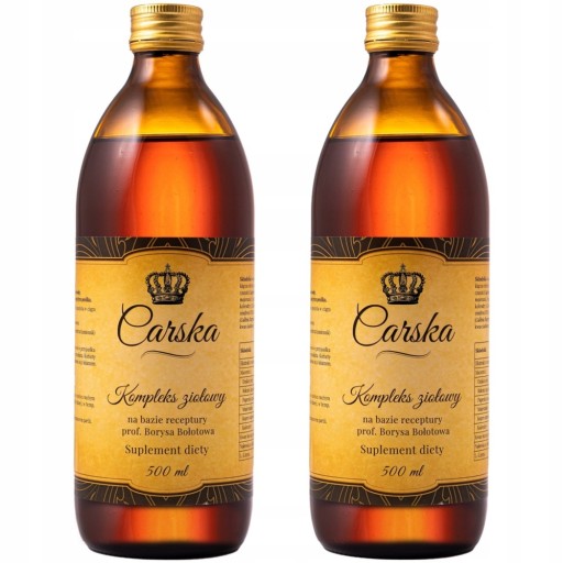 ZAKWAS ŻOŁĄDKOWY CARSKA WÓDKA BALSAM BOŁOTOWA 500 ml + 500 ml