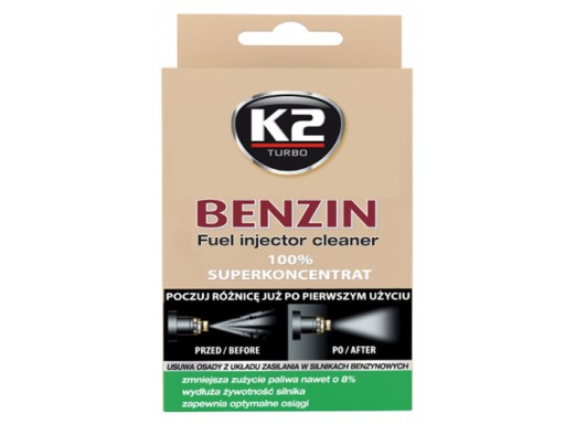 K2 BENZIN ŚRODEK DO CZYSZCZENIA WTRYSKÓW PALIWA DODATEK DO BENZYNY 50