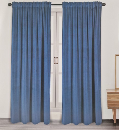 Zasłona dekoracyjna niebieska 140x240cm