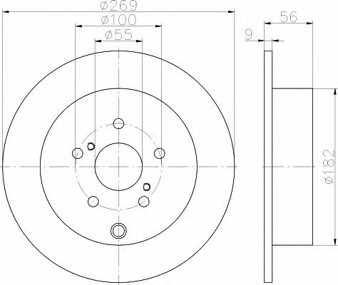 HELLA 2 x TARCZA HAMULCOWA 8DD355114-891