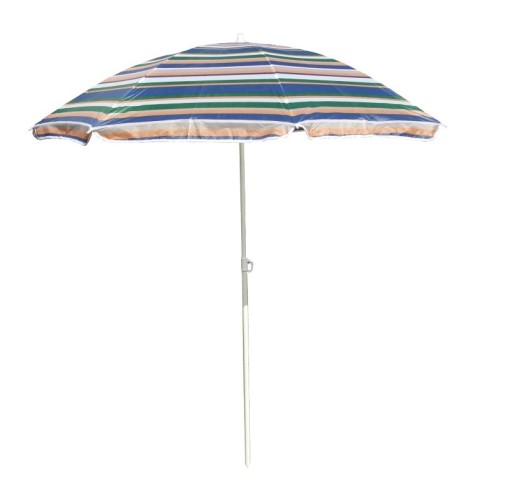 Parasol plażowy biało-żółte pasy