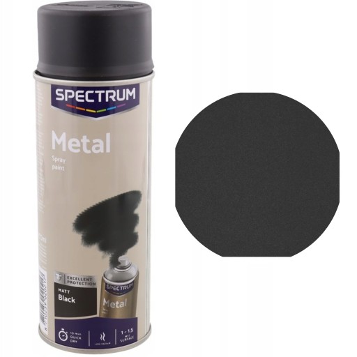 FARBA W SPRAYU DO METALU MATOWA 300ML CZARNA