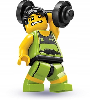 Lego minifigures 8684 Seria 2 Weightlifter Ciężarowiec Sztangista col02-10