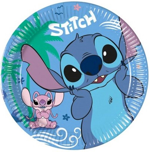 TALERZYKI PAPIEROWE STITCH & ANGEL-8 SZTUK-20CM-9380