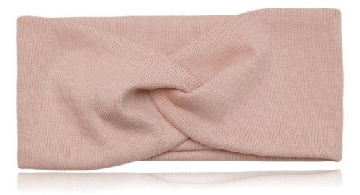 PRZEPLATANA BAWEŁNIANA OPASKA gładka TURBAN prążek